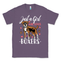 Lavender Kids Boxer Dog Just A Girl Who Loves Boxers Gift Classic Tee - trangStudio