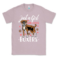 Lilac Kids Boxer Dog Just A Girl Who Loves Boxers Gift Classic Tee - trangStudio
