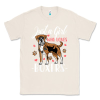 Natural Kids Boxer Dog Just A Girl Who Loves Boxers Gift Classic Tee - trangStudio
