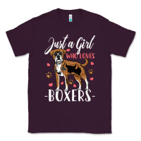Plum Kids Boxer Dog Just A Girl Who Loves Boxers Gift Classic Tee - trangStudio