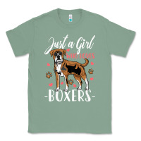 Sage Kids Boxer Dog Just A Girl Who Loves Boxers Gift Classic Tee - trangStudio
