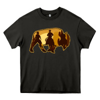 Asphalt Bison Silhouette Cowboy Heavy Core Tee - Bettercallsaul