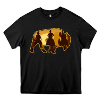 Black Bison Silhouette Cowboy Heavy Core Tee - Bettercallsaul