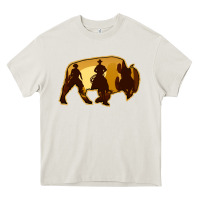 Bison Silhouette Cowboy Heavy Core Tee | Teevron