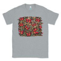 Heather Grey Easter Butterflies Background Classic Tee - RanaPortraitStore