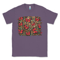 Lavender Easter Butterflies Background Classic Tee - RanaPortraitStore