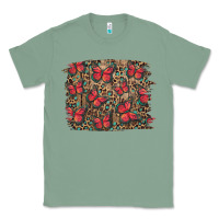 Sage Easter Butterflies Background Classic Tee - RanaPortraitStore