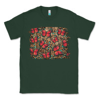Sports Green Easter Butterflies Background Classic Tee - RanaPortraitStore