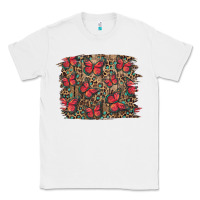 White Easter Butterflies Background Classic Tee - RanaPortraitStore