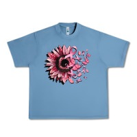 Pebble Blue cancer sunflower Urban Heavy Tee - CowGirlArtShop