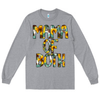 Heather Grey Mama of Both Long Sleeve Tee - CowCowDesign