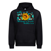 Black with god all things are possible sunflower Urban Hoodie - AdoDesignShop