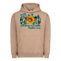 Pigment Burro with god all things are possible sunflower Urban Hoodie - AdoDesignShop