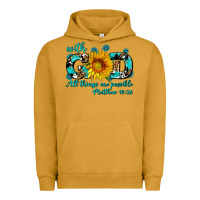 Pigment Peanut Butter with god all things are possible sunflower Urban Hoodie - AdoDesignShop