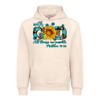 Sandshell with god all things are possible sunflower Urban Hoodie - AdoDesignShop