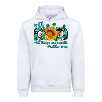 White with god all things are possible sunflower Urban Hoodie - AdoDesignShop