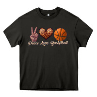Asphalt peace love basketball Heavy Core Tee - JahusDesignShop