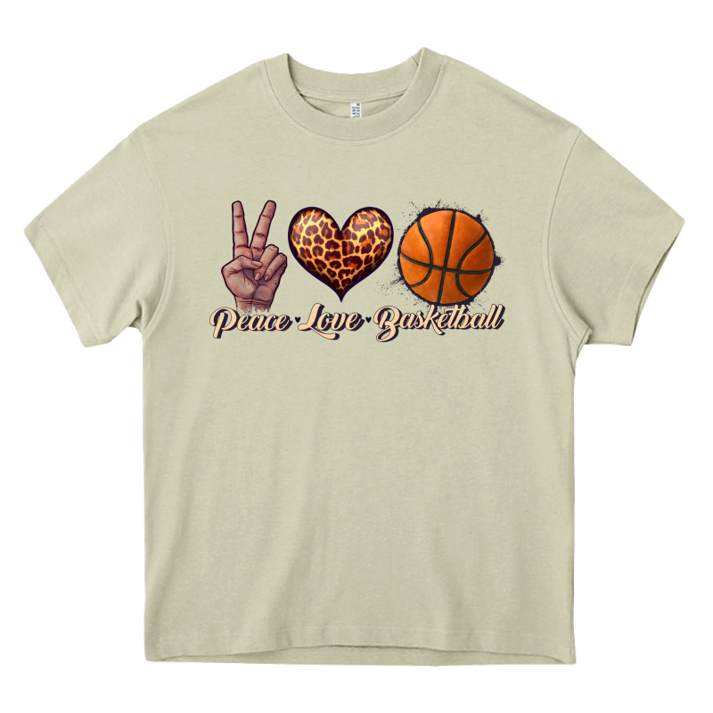 Peace Love Basketball Heavy Core Tee by JahusDesignShop | Teevron