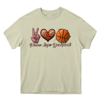Mossy peace love basketball Heavy Core Tee - JahusDesignShop