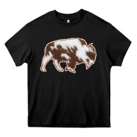 Black Cowhide Bison Silhouette Heavy Core Tee - Bettercallsaul