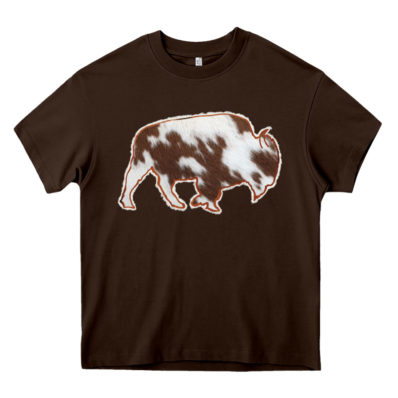 Cowhide Bison Silhouette Heavy Core Tee by Bettercallsaul | Teevron