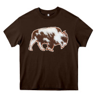 Chocolate Brown Cowhide Bison Silhouette Heavy Core Tee - Bettercallsaul