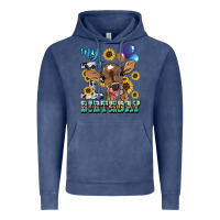 Vintage Denim My first Birthday baby cow sunflower Vintage Hoodie - HowdyJamesFarm