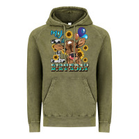 Vintage Olive My first Birthday baby cow sunflower Vintage Hoodie - HowdyJamesFarm