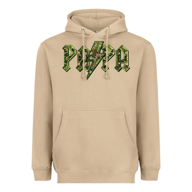 Papa  Lightning Camouflage Heavyweight Hoodie by BarkalooDesign | Teevron
