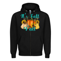 Black it's fall y'all Zipper Hoodie - Artiststas