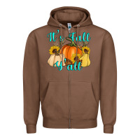 Chestnut it's fall y'all Zipper Hoodie - Artiststas