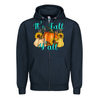 Navy it's fall y'all Zipper Hoodie - Artiststas