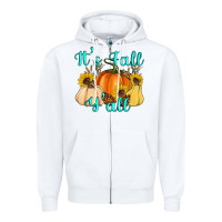 White it's fall y'all Zipper Hoodie - Artiststas