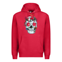 Cardinal halloween skull collector mushrooms flowers and butterflies sweatshirt Premium Hoodie - trangStudio
