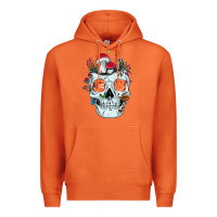 Carrot halloween skull collector mushrooms flowers and butterflies sweatshirt Premium Hoodie - trangStudio