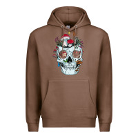 Chestnut halloween skull collector mushrooms flowers and butterflies sweatshirt Premium Hoodie - trangStudio