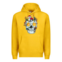 Lemon halloween skull collector mushrooms flowers and butterflies sweatshirt Premium Hoodie - trangStudio