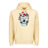 Pina Colada halloween skull collector mushrooms flowers and butterflies sweatshirt Premium Hoodie - trangStudio