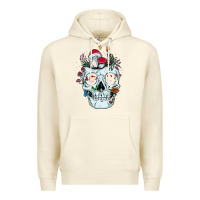 Sandshell halloween skull collector mushrooms flowers and butterflies sweatshirt Premium Hoodie - trangStudio