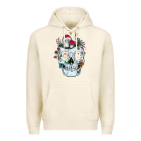Tofu halloween skull collector mushrooms flowers and butterflies sweatshirt Premium Hoodie - trangStudio