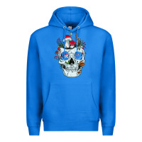 True Royal halloween skull collector mushrooms flowers and butterflies sweatshirt Premium Hoodie - trangStudio