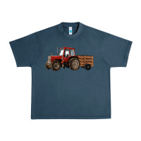 Midnight Navy farm tractor Urban Heavy Tee - RanaPortraitStore