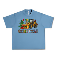 Pebble Blue i dig christmas bulldozer Urban Heavy Tee - CowGirlArtShop