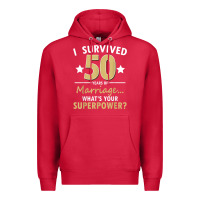Cardinal 50 years of marriage superpower 50th wedding anniversary Premium Hoodie - trangStudio