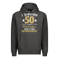 50 Years Of Marriage Superpower 50th Wedding Anniversary Premium Hoodie | Teevron