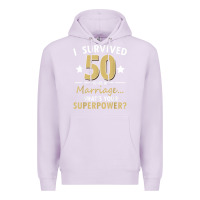 Lilac 50 years of marriage superpower 50th wedding anniversary Premium Hoodie - trangStudio
