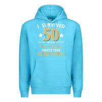 Ocean Blue 50 years of marriage superpower 50th wedding anniversary Premium Hoodie - trangStudio