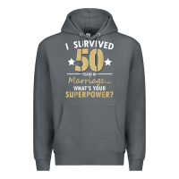 Rock 50 years of marriage superpower 50th wedding anniversary Premium Hoodie - trangStudio