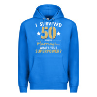 True Royal 50 years of marriage superpower 50th wedding anniversary Premium Hoodie - trangStudio