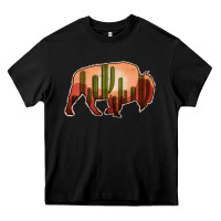 Black Cactus Bison Silhouette Heavy Core Tee - Bettercallsaul